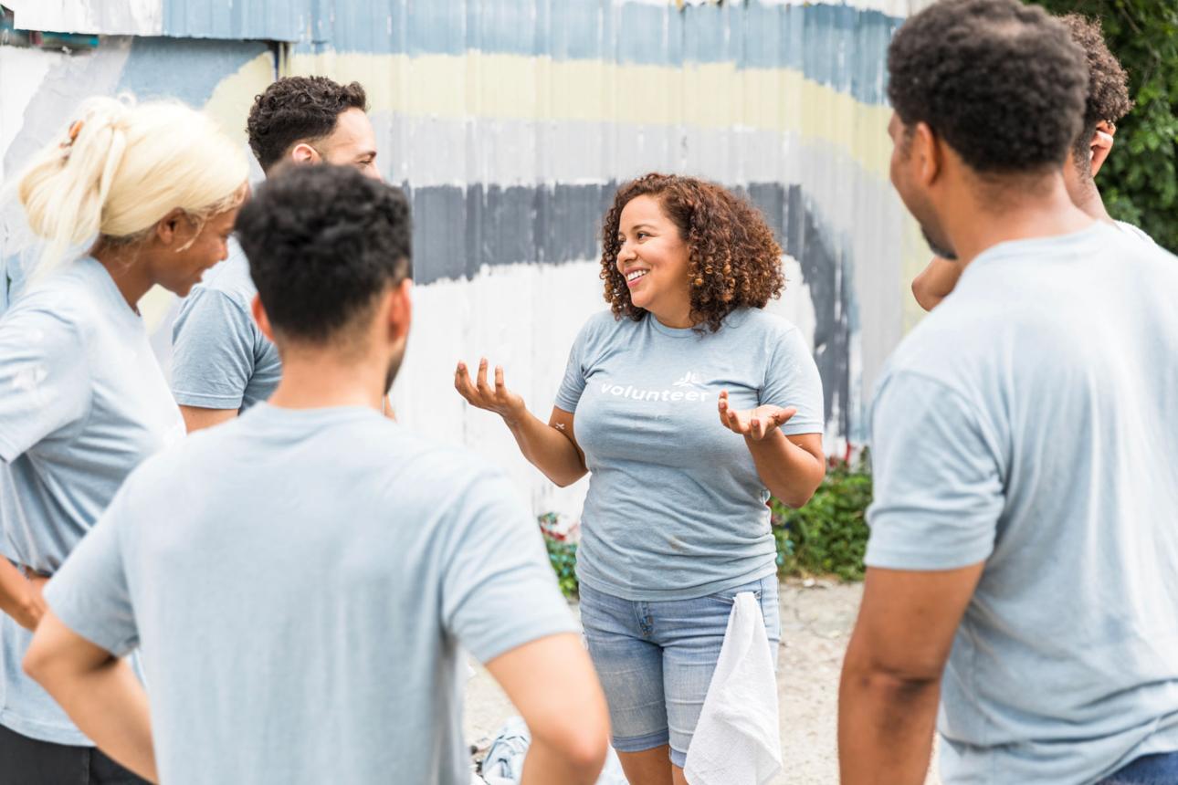 Community team working together